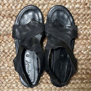 Marsell Black Leather Women's Sandals